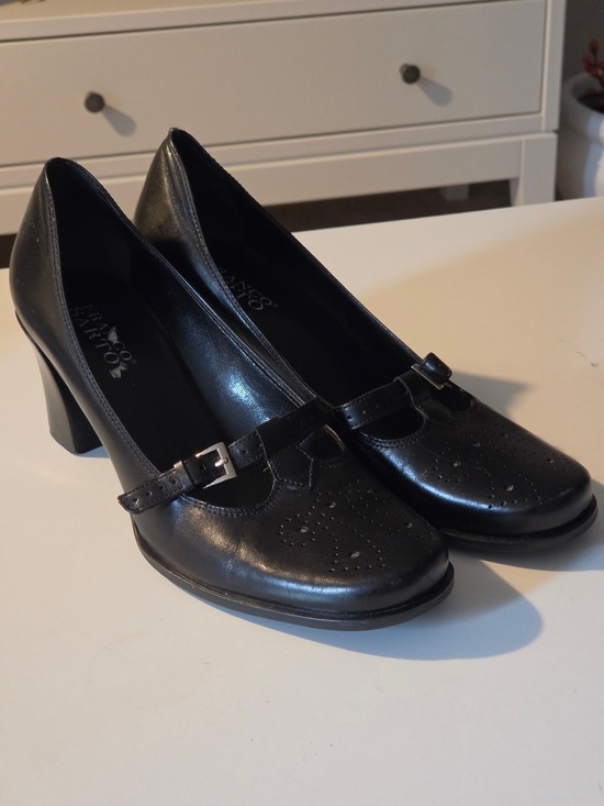 Franco Sarto Shoes - Black Mary Jane Pump with Buckle Detail - Women Shoes